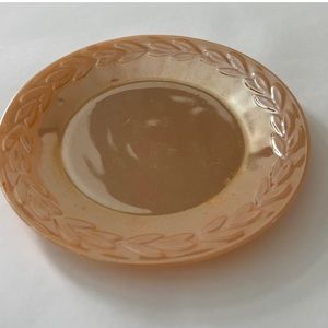 Mid-Century Iridescent Fire King "Peach Lustre" Dinnerware Luncheon Plate 9.5"